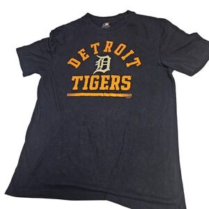 Detroit Tigers‎ Shirt Mens Large Navy Blue MLB Baseball Tigers Tee Official